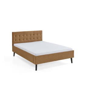 Hnedá čalúnená dvojlôžková posteľ 140x200 cm Empire – Meise Möbel