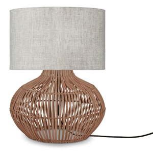 Krémovobiela/v prírodnej farbe stolová lampa s textilným tienidlom (výška  48 cm) Kalahari – Good&Mojo