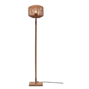 Stojacia lampa v prírodnej farbe s ratanovým tienidlom (výška  130 cm) Tanami – Good&Mojo
