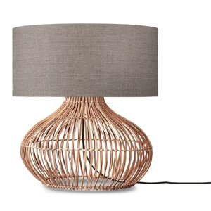 Béžová/v prírodnej farbe stolová lampa s textilným tienidlom (výška  60 cm) Kalahari – Good&Mojo