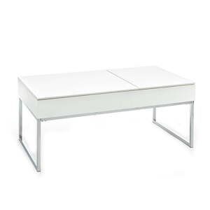 Biely konferenčný stolík s bielou doskou 60x110 cm – Tomasucci