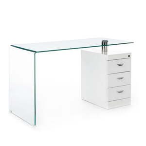 Pracovný stôl so sklenenou doskou 65x125 cm – Tomasucci