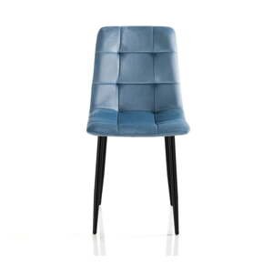 Modré zamatové jedálenské stoličky v súprave 2 ks – Tomasucci