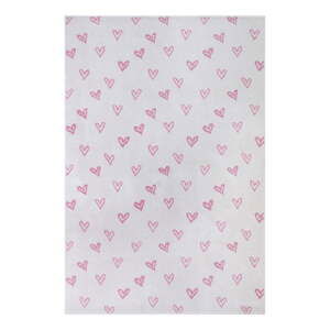 Biely/ružový detský koberec 120x170 cm Hearts – Hanse Home