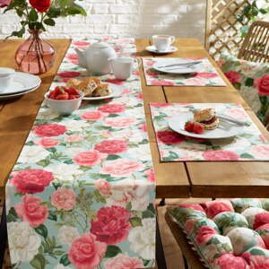 Bavlnený behúň na stôl 33x220 cm Rose Garden – RHS