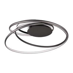 Čierne LED stropné svietidlo s kovovým tienidlom Nala – Trio Select
