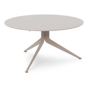 Sivý/béžový kovový okrúhly konferenčný stolík ø 76 cm Daley – Spinder Design