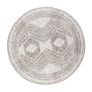 Hnedý/krémovobiely okrúhly vonkajší koberec ø 100 cm Gemini – Elle Decoration