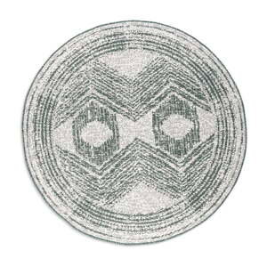 Zelený/krémovobiely okrúhly vonkajší koberec ø 140 cm Gemini – Elle Decoration