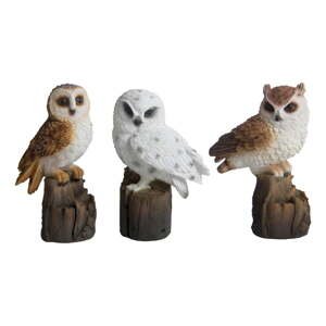 Polyresinové záhradné sošky v súprave 3 ks Owl – Esschert Design
