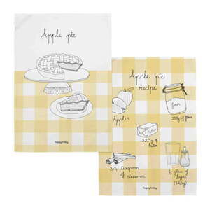 Bavlnené utierky v súprave 2 ks 50x70 cm Apple pie – Happy Friday