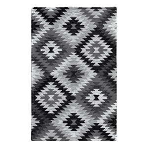 Čierny/sivý umývateľný behúň 55x140 cm Avana Nero – Floorita