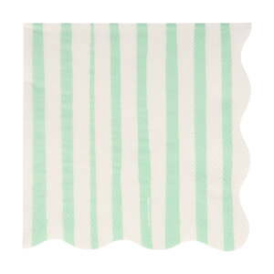 Papierové obrúsky v súprave 16 ks Mint Stripe – Meri Meri