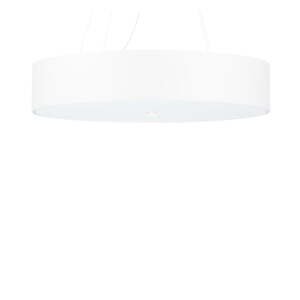 Biele závesné svietidlo s textilným tienidlom ø 60 cm Herra – Nice Lamps