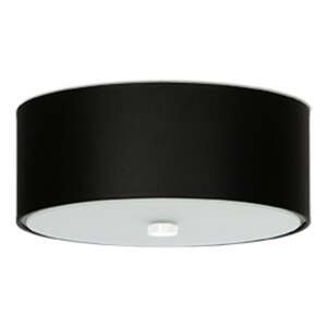 Čierne stropné svietidlo s textilným tienidlom ø 30 cm Herra – Nice Lamps