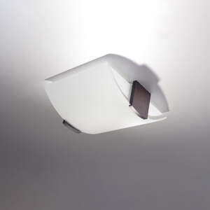Biele stropné svietidlo so skleneným tienidlom 33x30 cm Eva – Nice Lamps