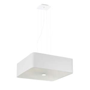 Biele závesné svietidlo so skleneným tienidlom/s textilným tienidlom Kortez – Nice Lamps