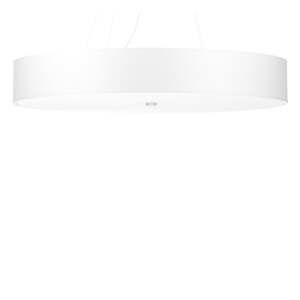 Biele závesné svietidlo s textilným tienidlom ø 90 cm Herra – Nice Lamps