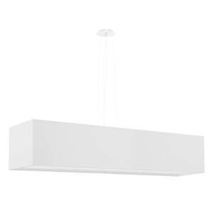 Biele závesné svietidlo so skleneným tienidlom/s textilným tienidlom Gryfin – Nice Lamps