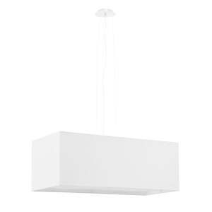 Biele závesné svietidlo so skleneným tienidlom/s textilným tienidlom Gryfin Bis – Nice Lamps