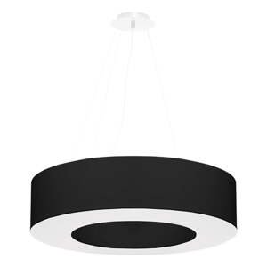 Čierne závesné svietidlo s textilným tienidlom ø 70 cm Galata – Nice Lamps