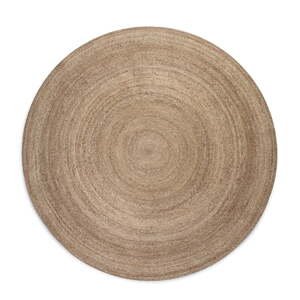 Obojstranný jutový okrúhly koberec v prírodnej farbe ø 140 cm Braided Grey – Hanse Home