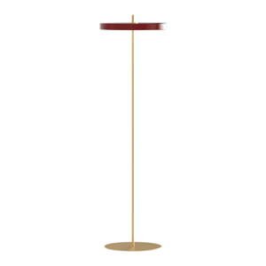 Červená LED stojacia lampa so stmievačom s kovovým tienidlom (výška  151 cm) Asteria Floor – UMAGE