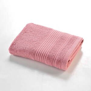 Ružový froté bavlnený uterák 50x90 cm Tendresse – douceur d'intérieur