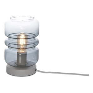 Sivá stolová lampa so skleneným tienidlom (výška  23 cm) Verona – it's about RoMi