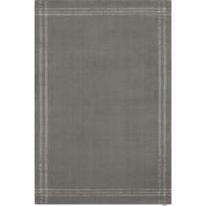 Antracitovosivý vlnený koberec 300x400 cm Calisia M Grid Rim – Agnella