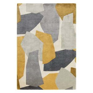 Okrovožltý/sivý ručne tkaný koberec z recyklovaných vlákien 160x230 cm Romy – Asiatic Carpets