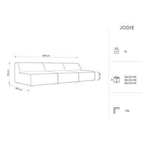 Sivá zamatová pohovka 240 cm Jodie – Micadoni Home