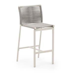 Biela kovová záhradná barová stolička Culip – Kave Home
