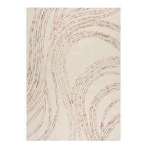 Oranžový/krémovobiely vlnený koberec 80x150 cm Abstract Swirl – Flair Rugs