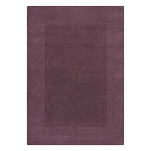 Tmavofialový ručne tkaný vlnený koberec 200x290 cm Border – Flair Rugs