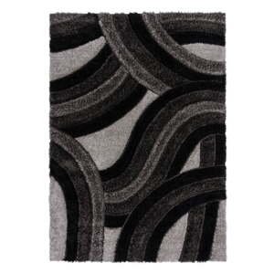 Čierny/sivý ručne tkaný koberec z recyklovaných vlákien 200x290 cm Velvet – Flair Rugs