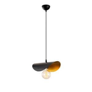 Čierne/v bronzovej farbe závesné svietidlo s kovovým tienidlom Sivani – Opviq lights