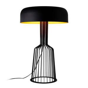Čierna stolová lampa s kovovým tienidlom (výška  57 cm) Fellini – Opviq lights