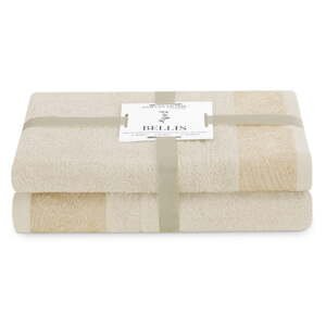 Béžové froté bavlnené uteráky a osušky v súprave 2 ks Bellis – AmeliaHome