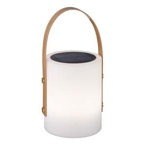Biela/hnedá LED stolová lampa (výška  34 cm) Bari – Fischer & Honsel