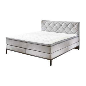 Svetlosivá boxspring posteľ 160x200 cm Rockaway – Rojaplast