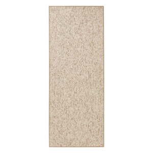 Béžovohnedý behúň BT Carpet Wolly, 80 × 300 cm