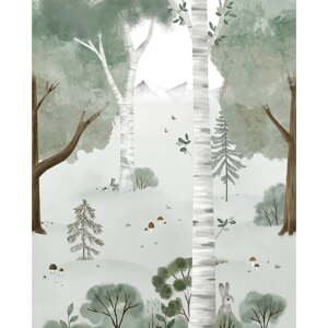 Detská tapeta 200 cm x 248 cm Birch Forest – Lilipinso