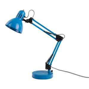 Svetlomodrá stolová lampa s kovovým tienidlom (výška  52 cm) Funky Hobby – Leitmotiv