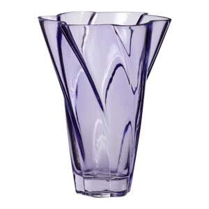 Fialová sklenená ručne vyrobená váza (výška  18 cm) Bloom – Hübsch
