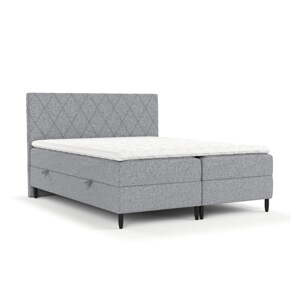 Sivá boxspring posteľ s úložným priestorom 160x200 cm Gwen – Maison de Rêve