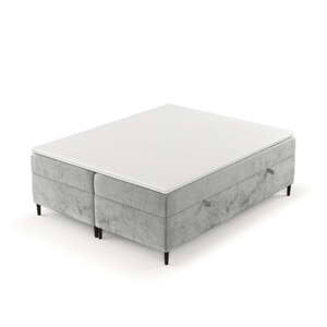 Sivá boxspring posteľ s úložným priestorom 200x200 cm Araya – Maison de Rêve