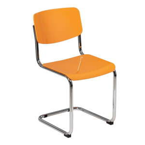 Oranžové jedálenské stoličky v súprave 4 ks Chrome – Ixia