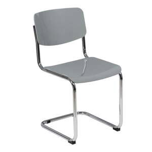 Sivé jedálenské stoličky v súprave 4 ks Chrome – Ixia