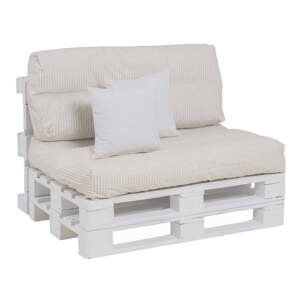 Bielo-béžové záhradné sedáky na palety v súprave 4 ks 80x112 cm – Ixia